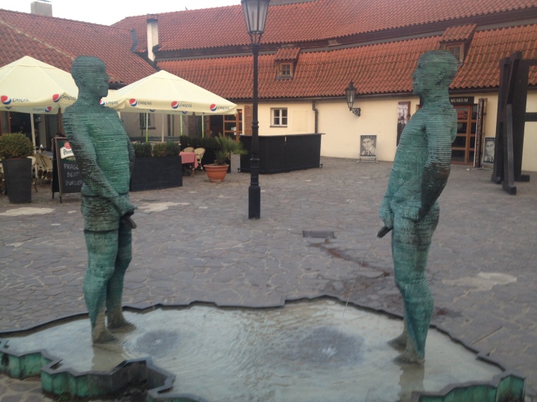 The "Peeing Statues" by David Cerny