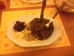 Pork Knee- One of the traditional Czech Dishes you can find at many local restaurants